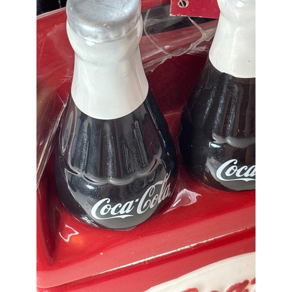 Vintage Coca-Cola Ceramic Cookie Jar Houston Harvest 6 Pk Bottle Design 90s NOS - Picture 12 of 16